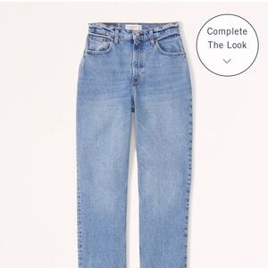 Abercrombie & Fitch Curve Love Ultra High Rise 90s Straight Jean